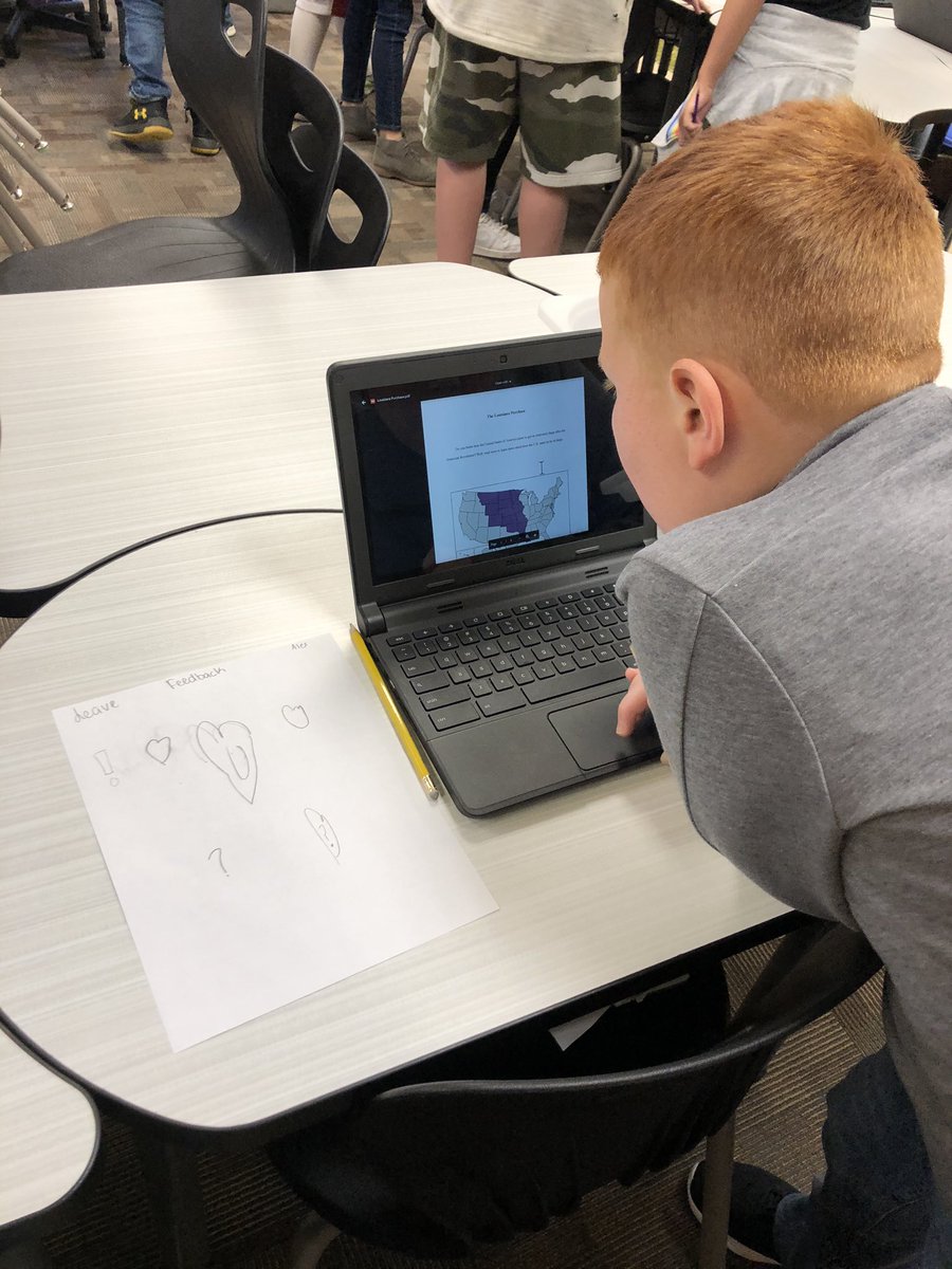 _MrsClark23's tweet image. We had a spectacular time celebrating our Westward Expansion Research Projects!📃 Gallery walks across classrooms + coded positive feedback = super engaged fifth graders! I’m so proud of their hard work!😁#PVELeads #BeTheLightPVE @MrsDavisTX @mrskramon @yolanda_wallace