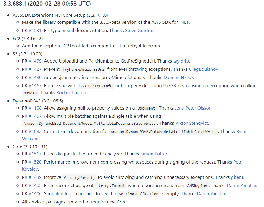 socketnorm's tweet photo. Today we caught up with a lot of PR on the AWS SDK for .NET. Thanks to @randompunter, @stevejgordon, @Petr_Kovalev and many others from the AWS .NET Community for your contributions.

https://t.co/fR3gYTD37P https://t.co/tKu53JEppf