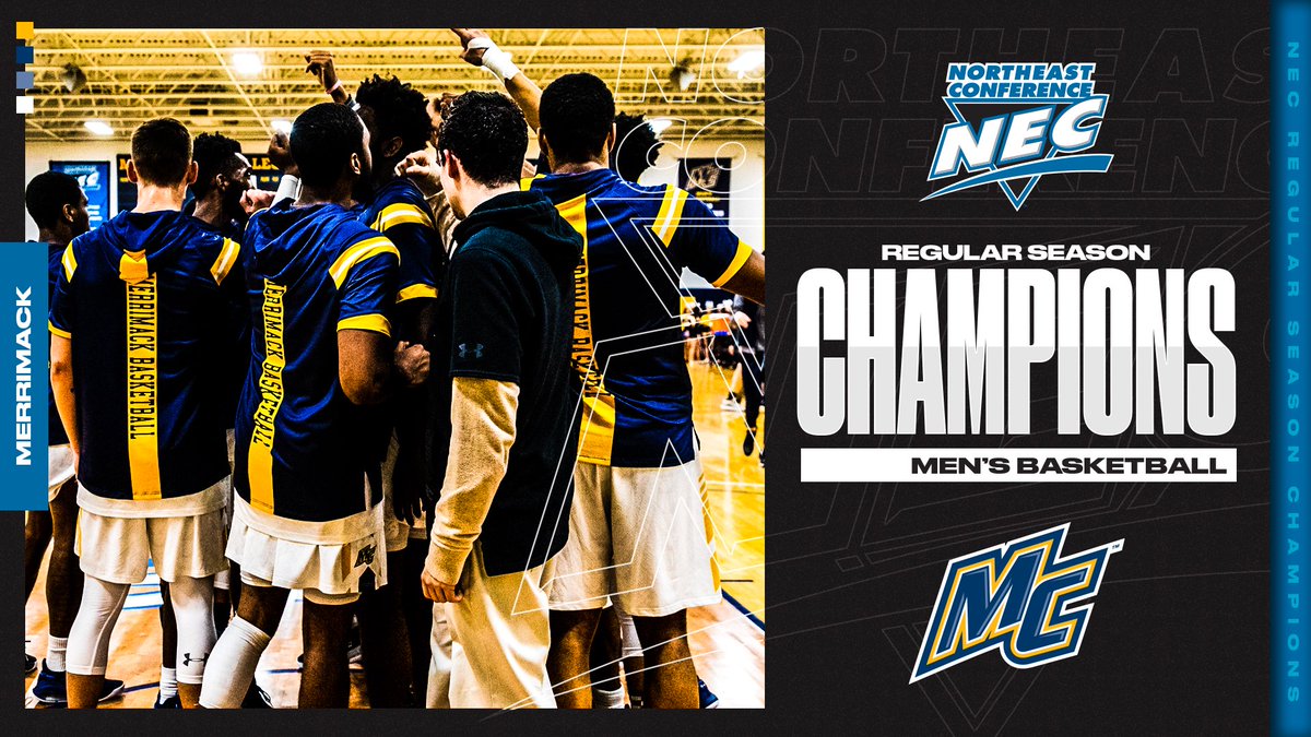 Northeast Conference (@necsports) on Twitter photo They are the 🏆 CHAMPIONS.
🙌 We salute <a href="/MerrimackMBB/">Merrimack Men’s Basketball</a> on doing the unthinkable.
What a great day to be a WARRIOR.
#NECMBB #ALLINBALLOUT They are the 🏆 CHAMPIONS.
🙌 We salute <a href="/MerrimackMBB/">Merrimack Men’s Basketball</a> on doing the unthinkable.
What a great day to be a WARRIOR.
#NECMBB #ALLINBALLOUT