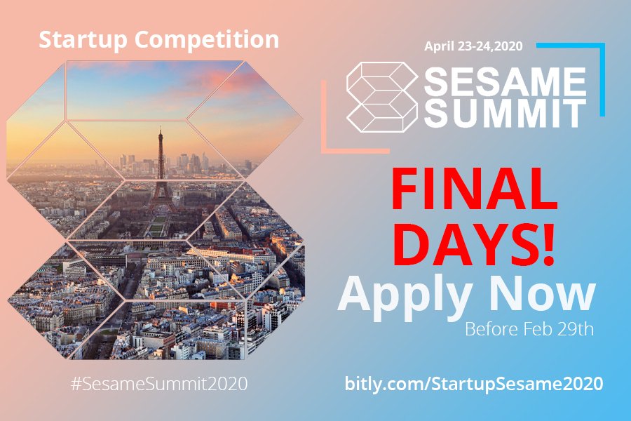 #Startups! The COUNTDOWN is on! Only 48h left until our partners <a href="/startupsesame/">Sesamers</a> closes their acceleration program applications! ⏰

Receive free mentoring, access to biggest Tech events, increasing your network &amp; more! ⚡️

Apply by Feb 29th 👉 bit.ly/StartupSesame2…