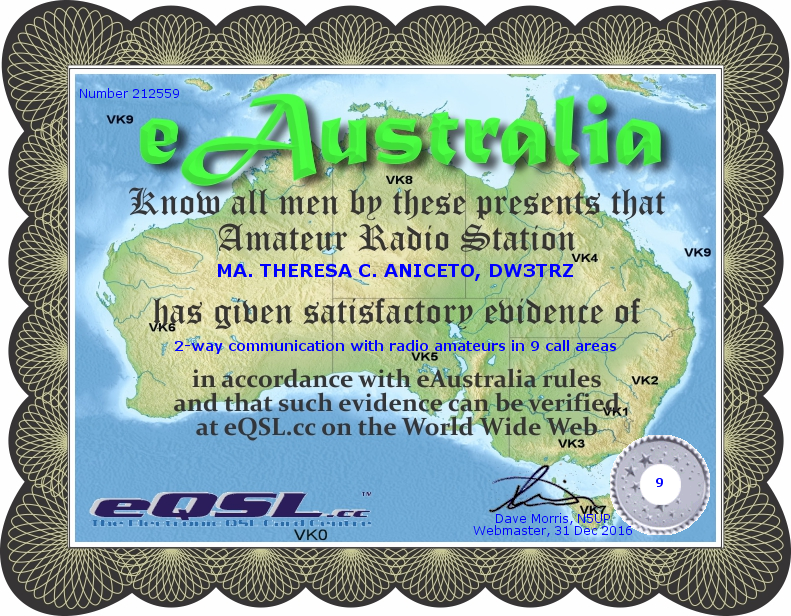 ThreezaDW3TRZ's tweet photo. I work SSB and A1A only... 9 Call Areas @ VKLand #PaperChaser #WallpaperHanger #Wallpaper #AUSTRALIA #eAUSTRALIA #eQSL #eAwards #eAUSTRALIAMixed #eAUSTRALIASSB #DXGoals #VK9CallAreas #DXingIsLife #HamRadio #MabuhayDX #MabuhayDXstitch #DXChaser #DXPhilippines #AmateurRadio #DX https://t.co/BW7vinJuoc