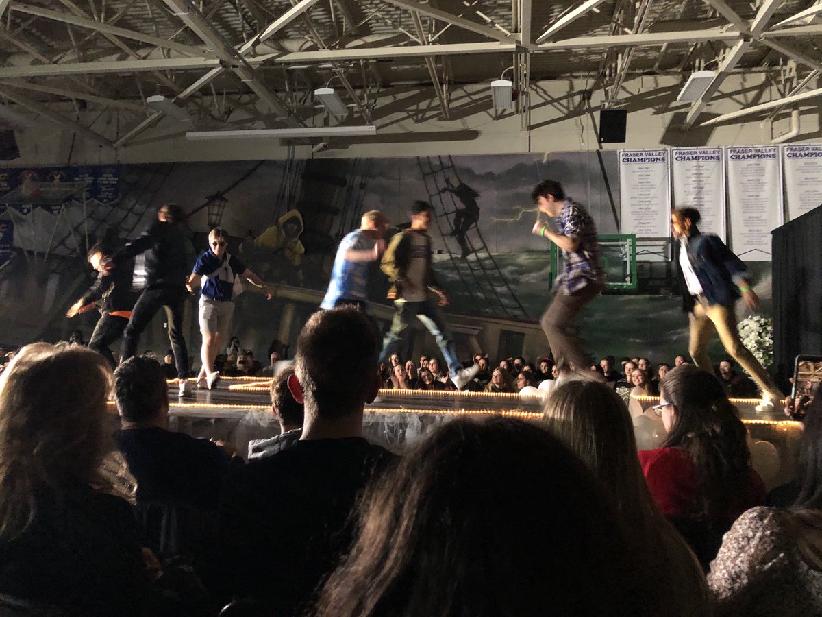 EarlMarriottSec's tweet photo. It’s half way through the EMS Grad Fashion Show and this gym is on fire #gradEMS #marinerpride #onceamariner  #cloud9EMS https://t.co/xmNqV9CluX