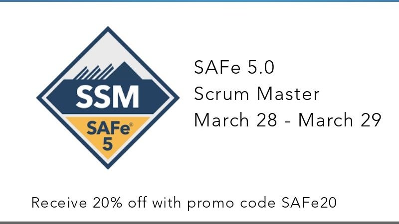 agile_cs's tweet photo. Register for #SafeScrumMaster certificate training before March 15th and receive 20% off the registration fee. Use Promo Code SAFe20 https://t.co/7IuTAnI0A1 https://t.co/pgpQpSEZE3