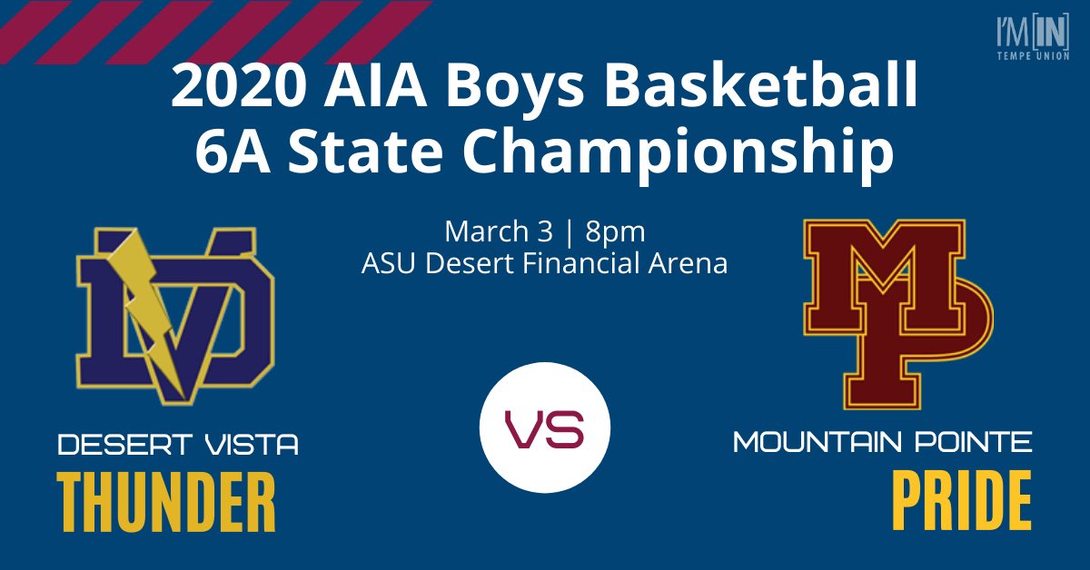We are SO proud to have not only one, but two teams representing in the 2020 AIA Boys Basketball 6A State Championship game! 🏀 

Game details:
Tuesday, March 3 | 8pm | ASU Desert Financial Arena