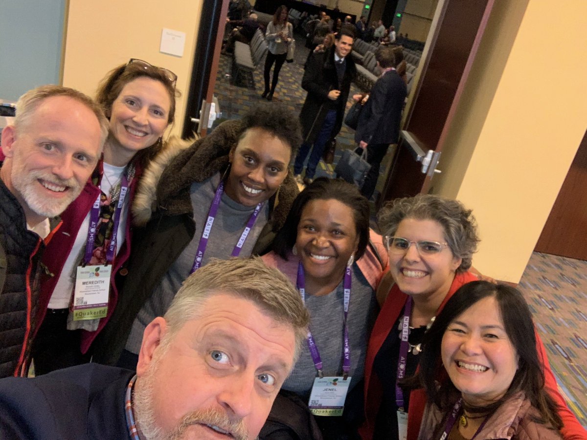 with colleagues from Moorestown Friends School! 3 graduates, and 1 current cohort member of Friends Council's Institute for Engaging Leadership in Friends Schools!
#QuakerEd #mfsfox #NAISAC