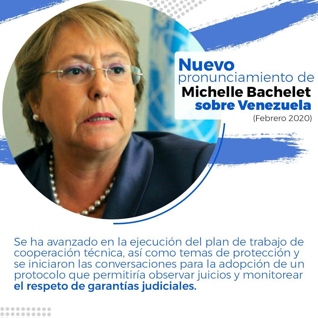 BaraltUnt's tweet photo. La Alta Comisionada para los DDHH, @mbachelet, se pronunció nuevamente con respecto al caso de Venezuela y reiteró su llamado a la liberación incondicional de todas las personas detenidas por motivos políticos. https://t.co/ShwoRDAZLD
