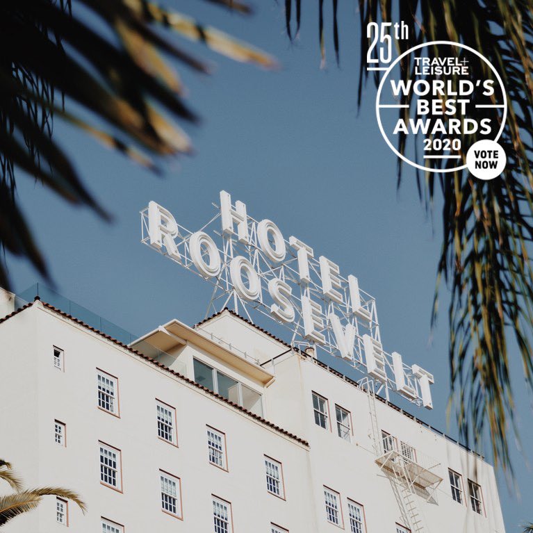 Hollywood Roosevelt (@hwood_roosevelt) on Twitter photo It's voting time! Vote for us this year at for the <a href="/travelandleis/">travel and leisure</a> 25th World's Best Awards 2020! By voting, you also get the chance to win 1 out of 5 dream vacations! Vote before March 4 wba.m-rr.com/home #TheHollywoodRoosevelt #TravelandLeisure It's voting time! Vote for us this year at for the <a href="/travelandleis/">travel and leisure</a> 25th World's Best Awards 2020! By voting, you also get the chance to win 1 out of 5 dream vacations! Vote before March 4 wba.m-rr.com/home #TheHollywoodRoosevelt #TravelandLeisure