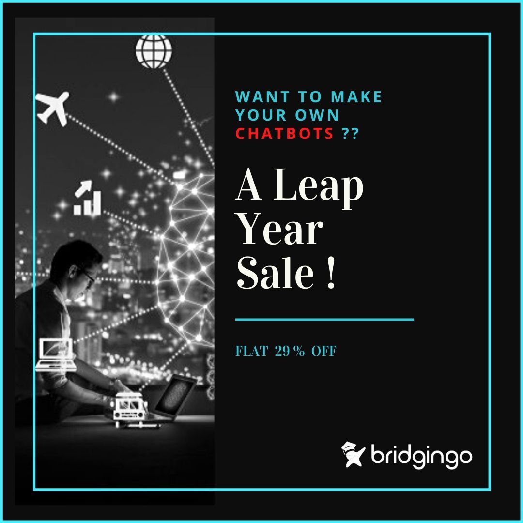 We waited 4 long years to give you these days of joy and happiness! 
2 days of unbelievable discounts from 28th-29th Feb.
use XCLUSIV to Get FLAT 29% off on the products.

#TheLeapYearSale2020 #BridgingoLeapYearSale #LeapYear