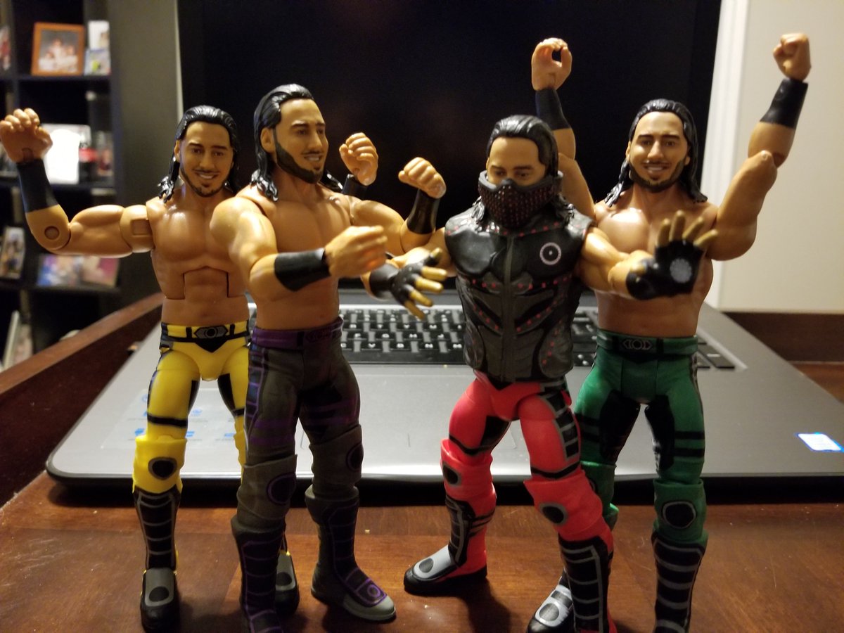 TexShark300's tweet photo. Total nerd-out moment tonight. 
My @AliWWE Figure collection is complete.... for now #UntilApril #BattlePack65 @Mattel @MajorWFPod #ScratchThatFigureItch @RingsideC https://t.co/QPVQcGtnDJ