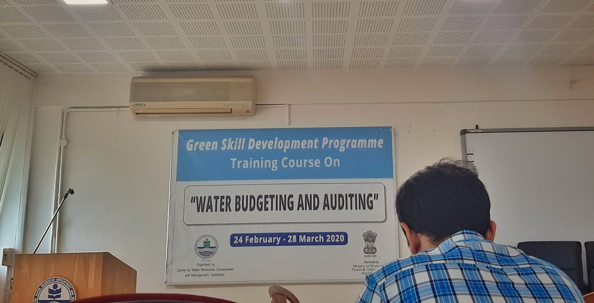 JITHINSHELLY's tweet photo. Attending #GreenSkillDevelopmentProgramme training course on #WaterBudgetingAndAuditing at CWRDM, Kozhikode. https://t.co/8rAzcRLnCL