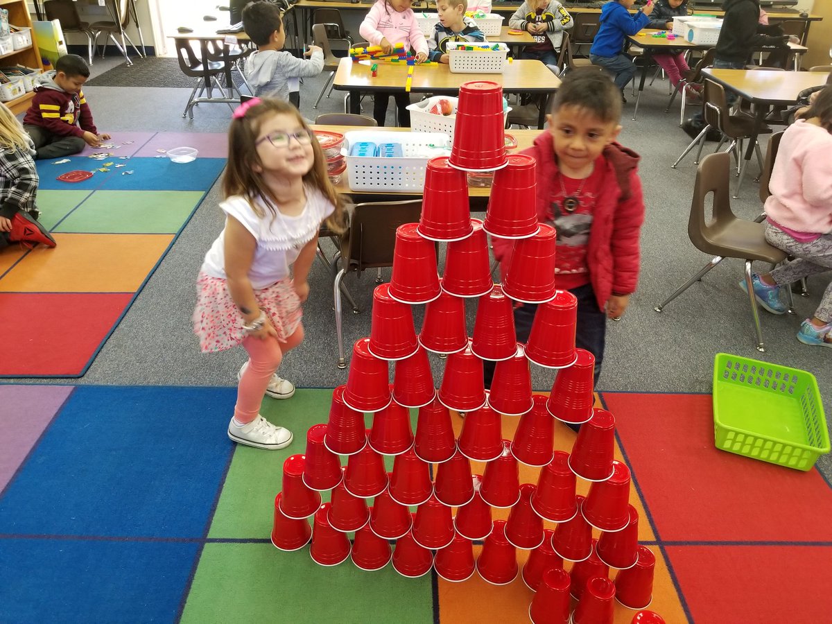 TK students having fun with red solo cups! <a href="/FallbrookStem/">Fallbrook STEM Academy</a>