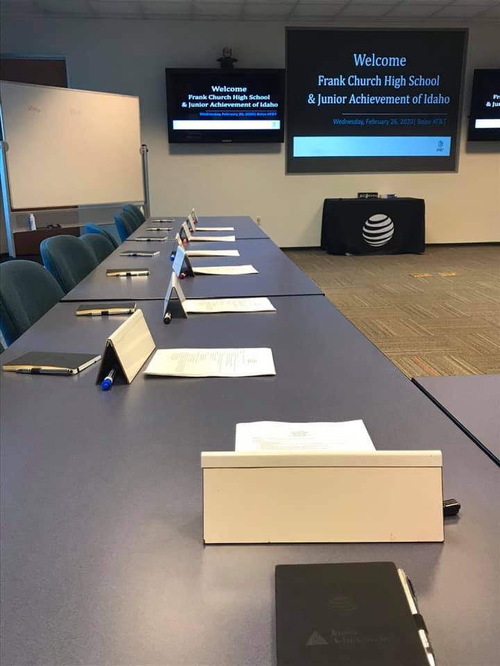 THENEWBLUEBOISE's tweet photo. Another amazing job shadow event in the books partnering with Junior Achievement of Idaho and Frank Church High School. Thank you to all the leaders that helped make it a successful event!! https://t.co/hQAhPlSCMX