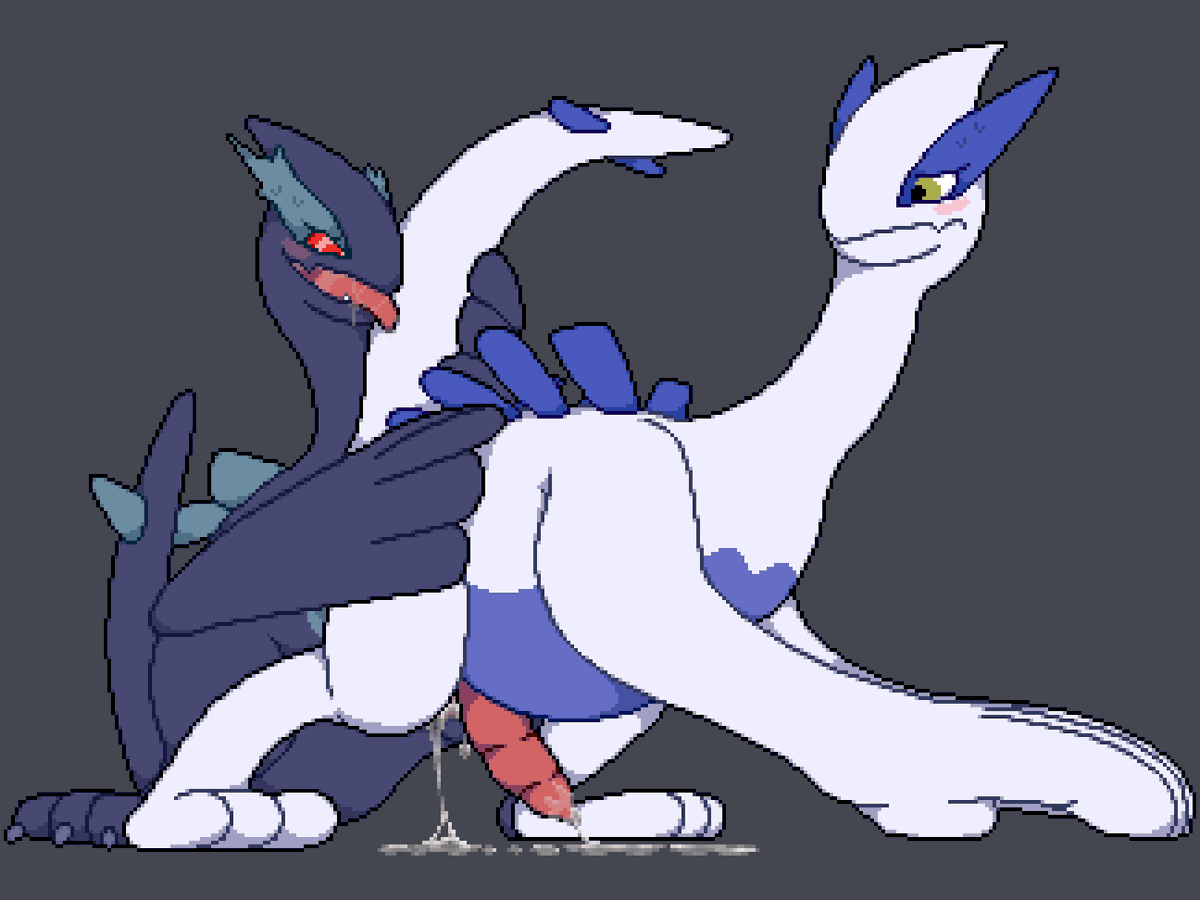WIP of my next pic, featuring #Lugia taking it up the butt from his shadow variant. He looks like he's trying to hide hoe much he's enjoying it. ❤️

#nsfw #yiff