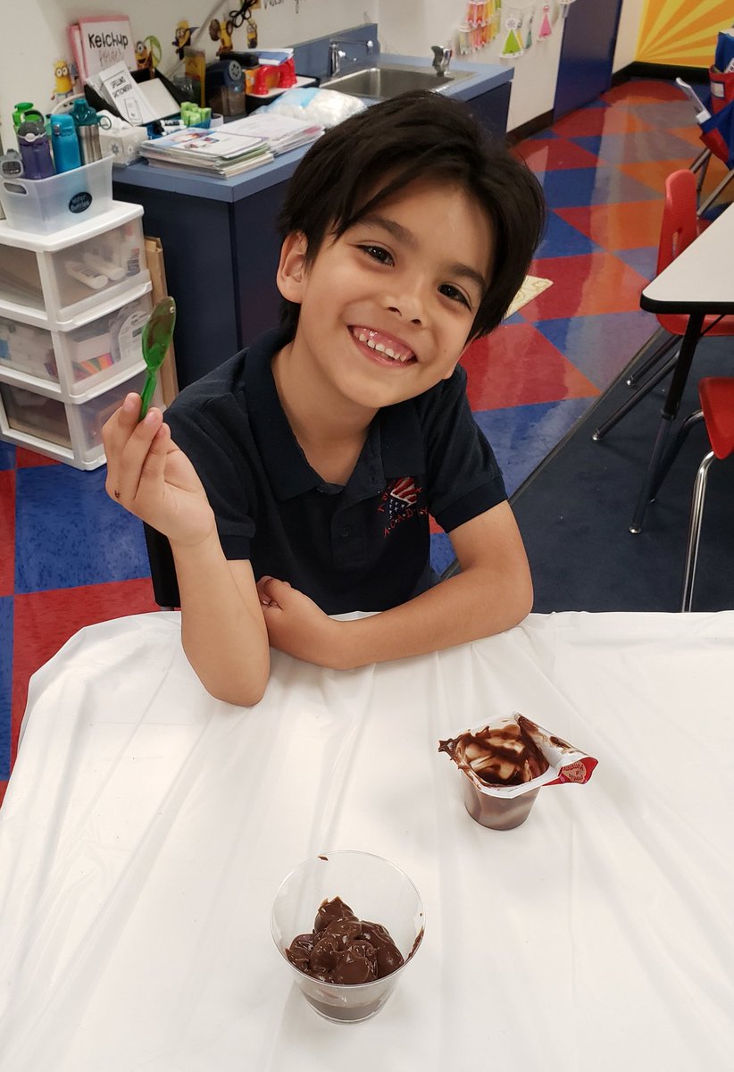 AMAElementary's tweet photo. Learning can be DELICIOUS! First graders at @AMAElementary learned about the layers of soil &amp; the importance of worms by building Dirt Cups. Then they got to eat the fruits of their labor. YUM!! #science #soil #worms #bedrock #subsoil #topsoil #handsonlearning #privateelementary https://t.co/lHnqGxwjpg