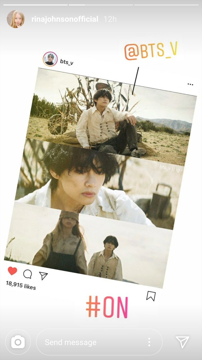 Kim Taehyung Rina Johnson Young Actress From The On Official Mv Posted On Instagram With Caption As Bts On I M The V S Sister She Also Shared Her Experiences Working