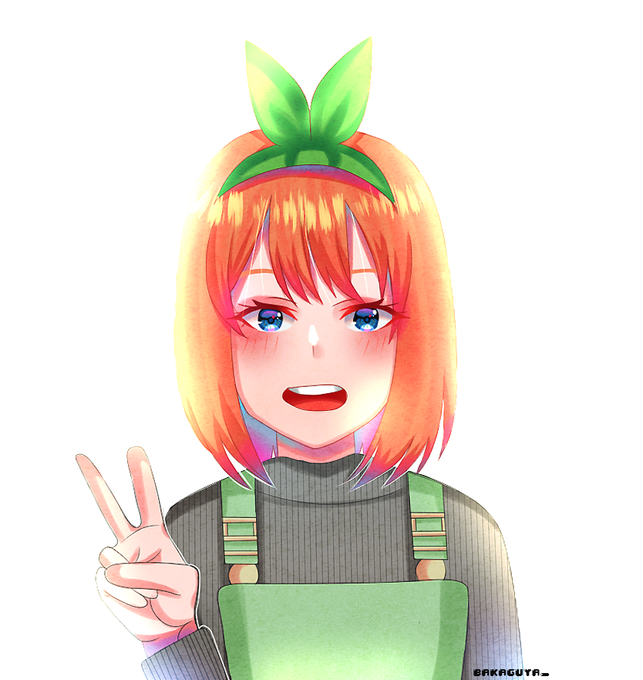 B ☁️さんがTwitterに投稿した中野四葉(五等分の花嫁)のイラスト。