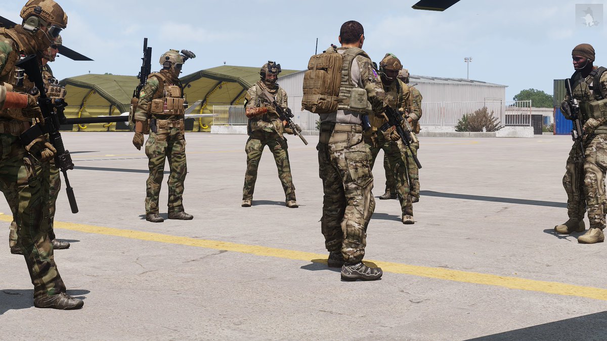 160th SOAR teaching 1st MRB their air-frames capability as well as conducting Air Assault training #MARSOC #Arma3 #MILSIM #160th #Raiders