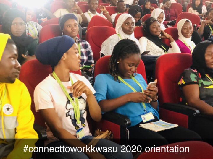 kvng_bidex's tweet photo. #connecttoworkkwasu 2020 orientation @CorpFarmersTV #ConnectToWorkKWASU https://t.co/xqajwOKZ76