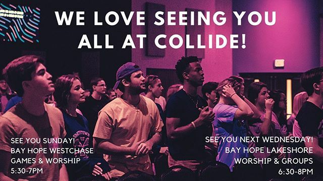 W E L O V E Y O U
.
see you at the next Bay Hope Students #CollideNights ift.tt/32AkAwT