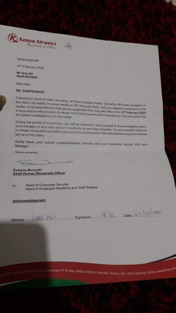 EAukot's tweet photo. I stand with, and happy to defend Gire Ali. He did the right thing to expose the reckless and suicidal act of our government by allowing 239 Chinese nationals into our country and thereby risking the lives of 48 million Kenyans #coronavirusInkenya https://t.co/Hpllx4SOuG