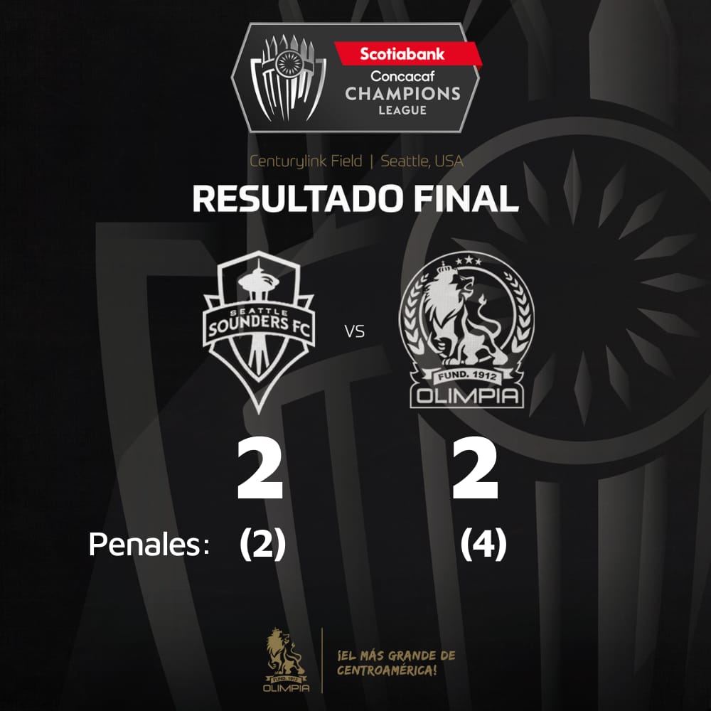 ¡Estamos en cuartos!

Marcador Global
🇸🇱 Seattle 4 - 4 Olimpia 🦁

PENALES
🇸🇱 Seattle (2) - (4) Olimpia 🦁

#SomosOlimpia 🔴⚪🔵
#SCCL2020