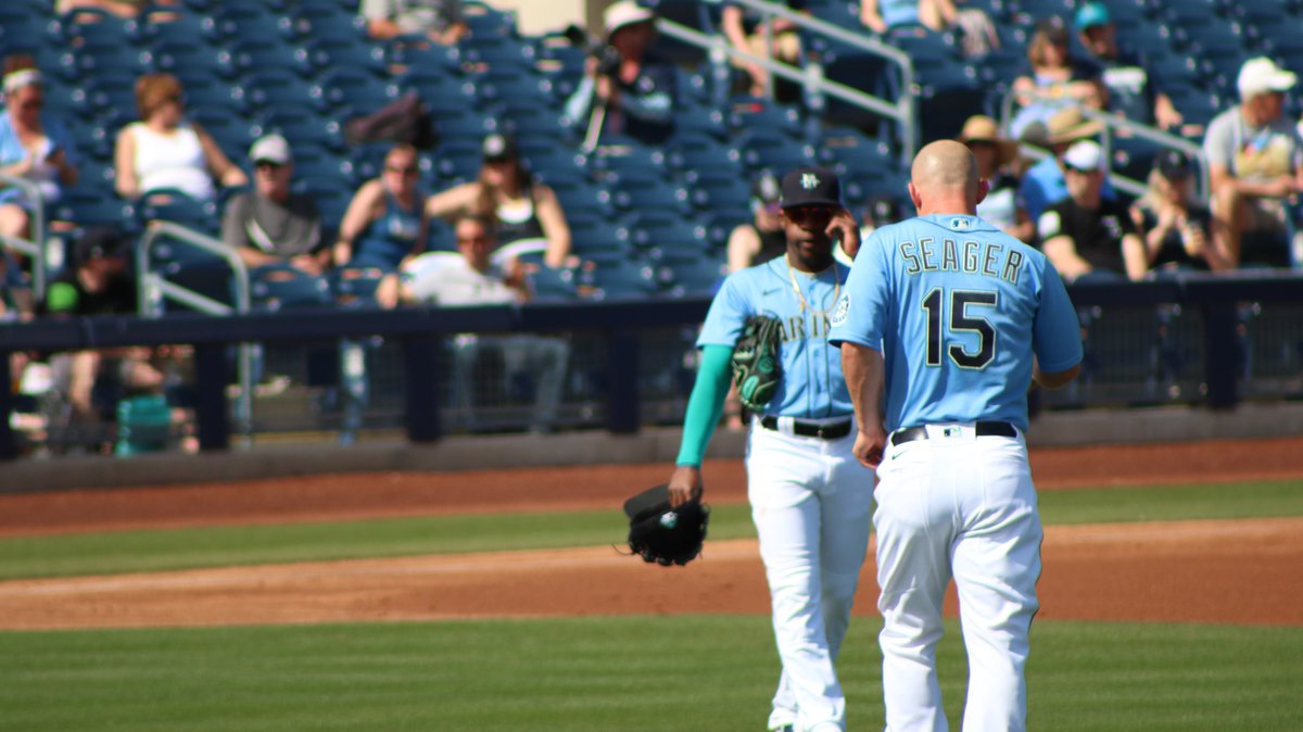 Shed Long broken bat, Jarred Kelenic, Kyle Seager, J.P. Crawford  #Mariners 2-27-20