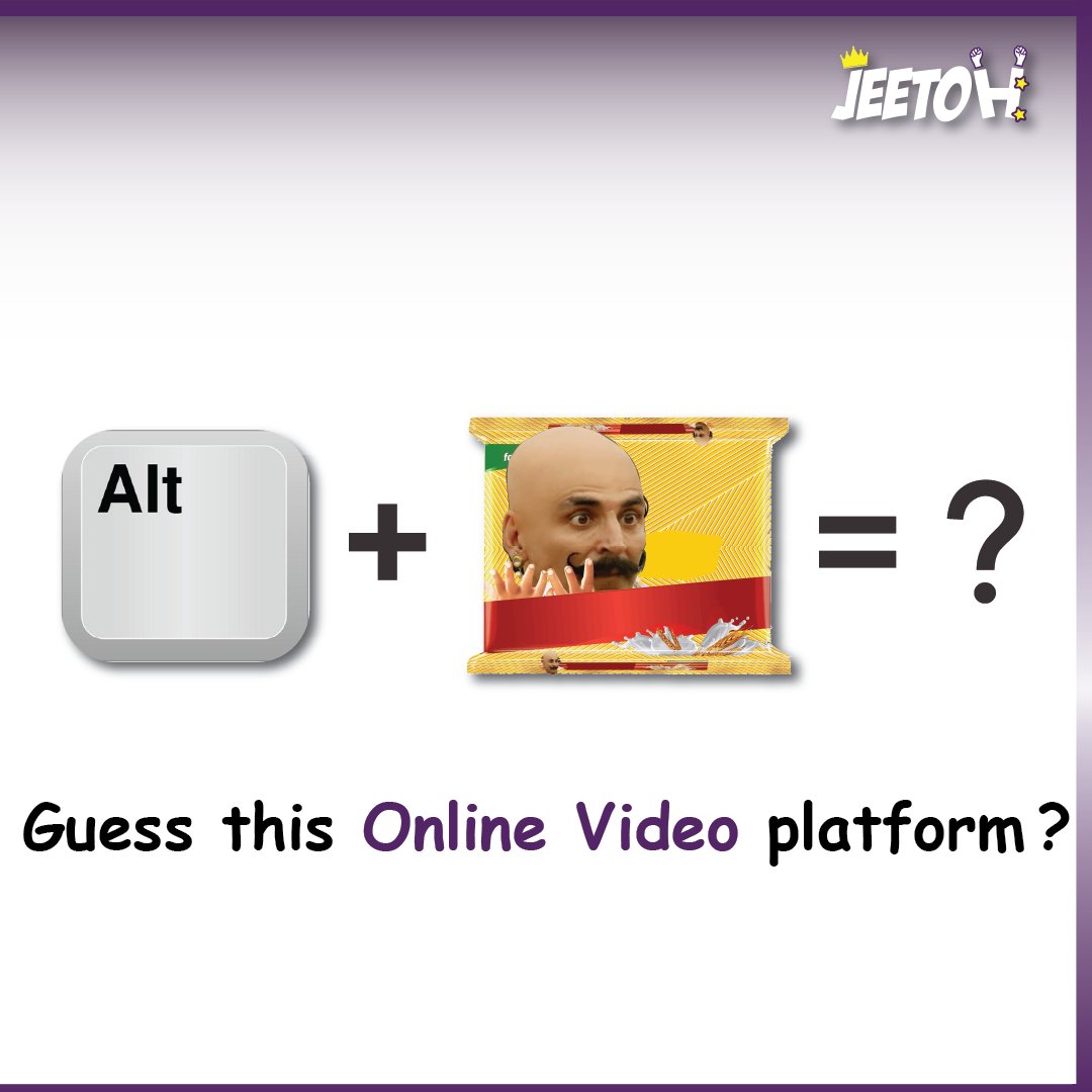 Jeetohapp's tweet photo. Clue: It's not Netflix❌

Correct answers in the comments below! 👇🏾
Tag your friends and ask them too!

Last question's answer: 🙈

#JeetohForFree #Jeetoh #friday #game #fun #guess #riddle #brainteaser #logic #answer #funnyriddles #iq #littleriddles #puzzle
⁠ https://t.co/pTcLLliixu