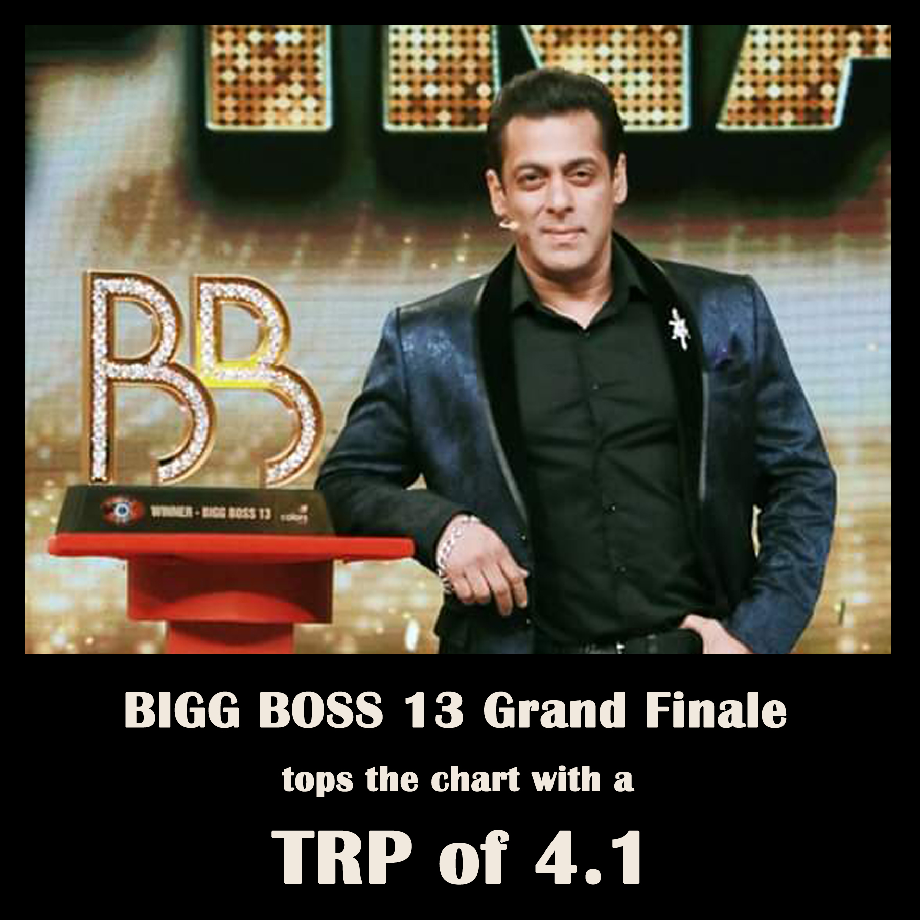 Uskyldig forvirring folder Endemol Shine India on Twitter: "#BiggBoss 13 finale episode garnered 10.5  million impressions, not only making it the highest-rated finale episode  across non-fiction shows of the category (in the @BARCIndia universe) but