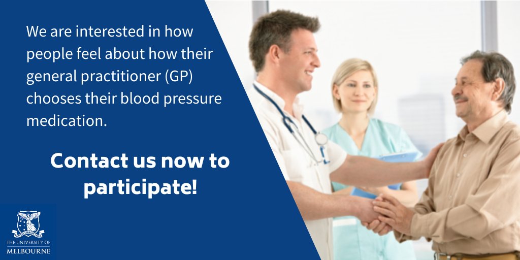 tessarmarshall's tweet image. We are seeking people on an ACE inhibitor (meds ending in -pril or brand names such as Renitec, Tritace) to participate in a ~30-min phone or face to face interview to discuss these with you. 

If interested, email tmarshall@student.unimelb.edu.au or call +61 3 8344 9042.