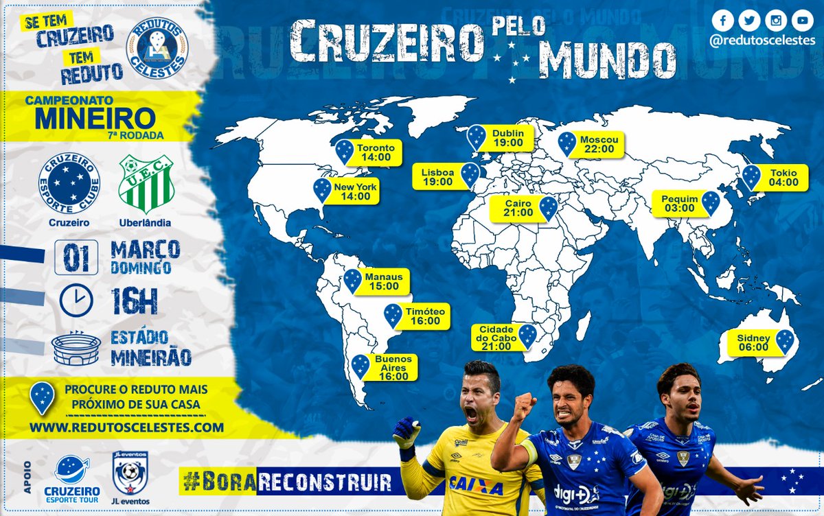 RedutosCelestes's tweet photo. Se tem Cruzeiro, Tem Reduto! 

Alô cruzeirenses pelo Mundo! Anote na sua agenda o horário do jogo e procure o Reduto mais próximo de sua casa em nosso site. 

https://t.co/2TEQEuCBBj

#RedutosCelestes #Cruzeiro #BoraReconstruir https://t.co/56ik1SABXm