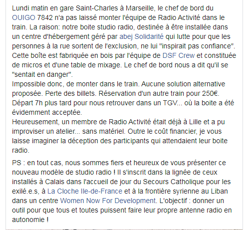 MicrocampRadio's tweet photo. ATTENTION DANGER ⚠ ...Voici un "objet dangereux" pour la @SNCF  @ouisncf @ouigoSNCF @TGVINOUI https://t.co/OR3EcDmYOx