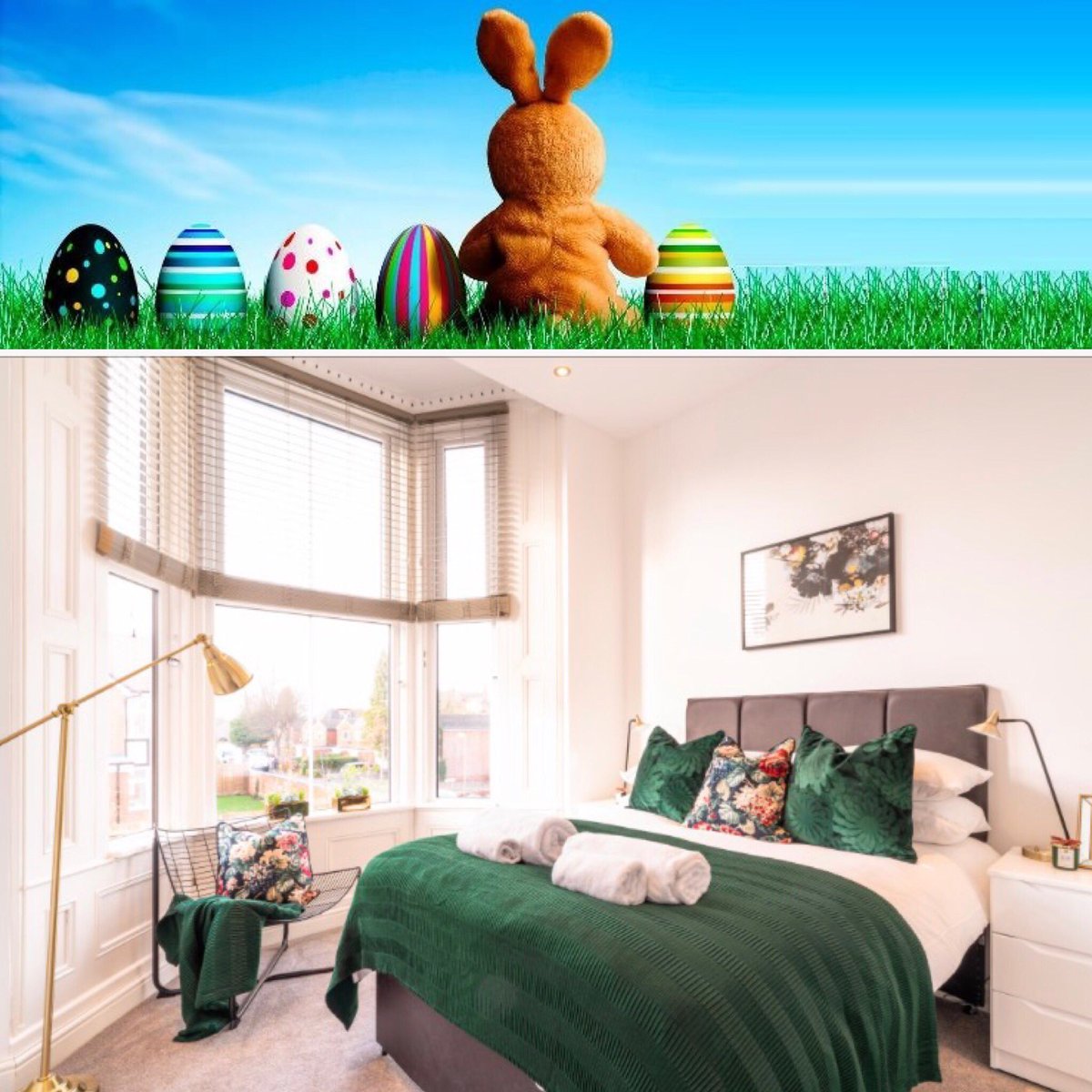 ParkServiced's tweet photo. 🐥🐑🍫Have you planned your Easter Break? 🌳🌺With garden terraced apartments offering sofa beds, come away with the children for a family break!👨‍👩‍👧‍👦🍫#easter #easterbunny #spring #handmade #easterdecor #eastereggs #happyeaster #bunny #love #chocolate #etsy #easteregg #eastersunday https://t.co/qcLh6cFJJm