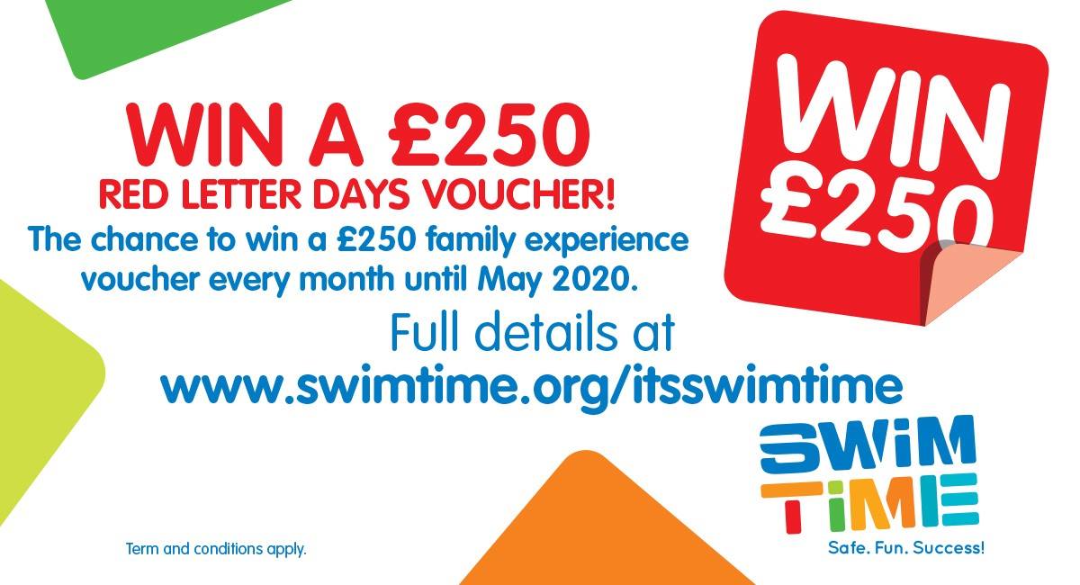 🤯£250 Red Letter Days Voucher up for grabs every month until May 2020!🤯

How to Enter:
- Take a picture of your Welcome Pack (be as creative as you want!)
- Upload to FACEBOOK or INSTAGRAM
- Tag <a href="/SwimtimeGroup/">SWIMTIME</a> and use the hashtag #ItsSwimtime

swimtime.org/itsswimtime