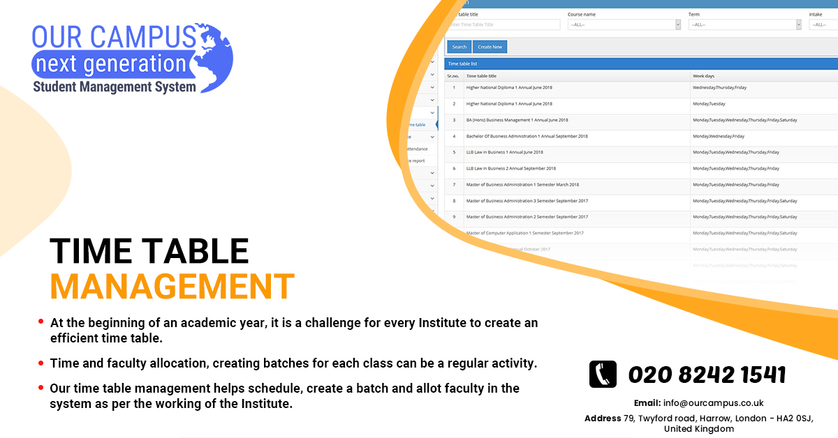 OurCampusUK's tweet photo. Time Table Management System - Our Campus
https://t.co/h0NvTa9WLw
#TimetableManagementSystem #Ourcampus
#TimetableManagementSoftware #London #ClassroomManagementSystem #FridayFeeling #SchoolAdministrationSystem #SchoolManagementSystem #CollegeManagementSystem https://t.co/s9mv78YEwj