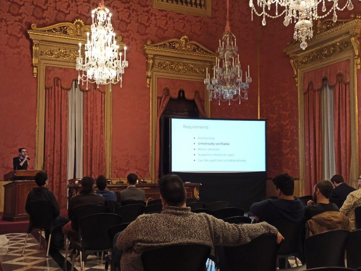 vocdoni's tweet photo. Yesterday we presented our governance toolkit &amp; the anonymous digital voting infrastructure at Barcelona #Blockchainspirit

We even have time to interview @thegriff about the sustainability of common goods🌱!

🗳️Vocdoni Betatesting: https://t.co/n08szPhJAi

 #TechSpiritBarcelona https://t.co/usv500CrT6