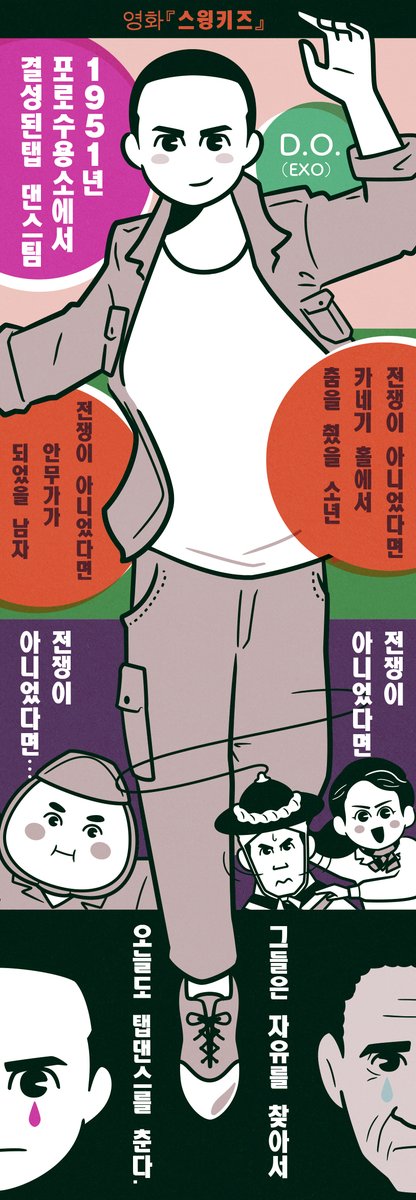 fukui164's tweet image. 스윙키즈 (2018)Swing Kids　スウィング・キッズ 

영화의 4 컷 만화→ 4koma-eiga.jp/fourcell2/entr…

전쟁이아니었다면…

#도경수 #엑소디오  #스윙키즈 #swingkids #韓国映画 #힘내자한국일본