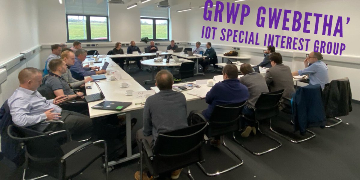 M_SParc's tweet photo. Cyfarfod Grwp Gwebetha ar y gweill heddiw. Gwych gweld y rhanbarth yn rhagori yn y maes. #yoiot IoT Special Interest group meeting this morning, amazing to see how much there’s going on in the region. https://t.co/HSzP0LCCHG