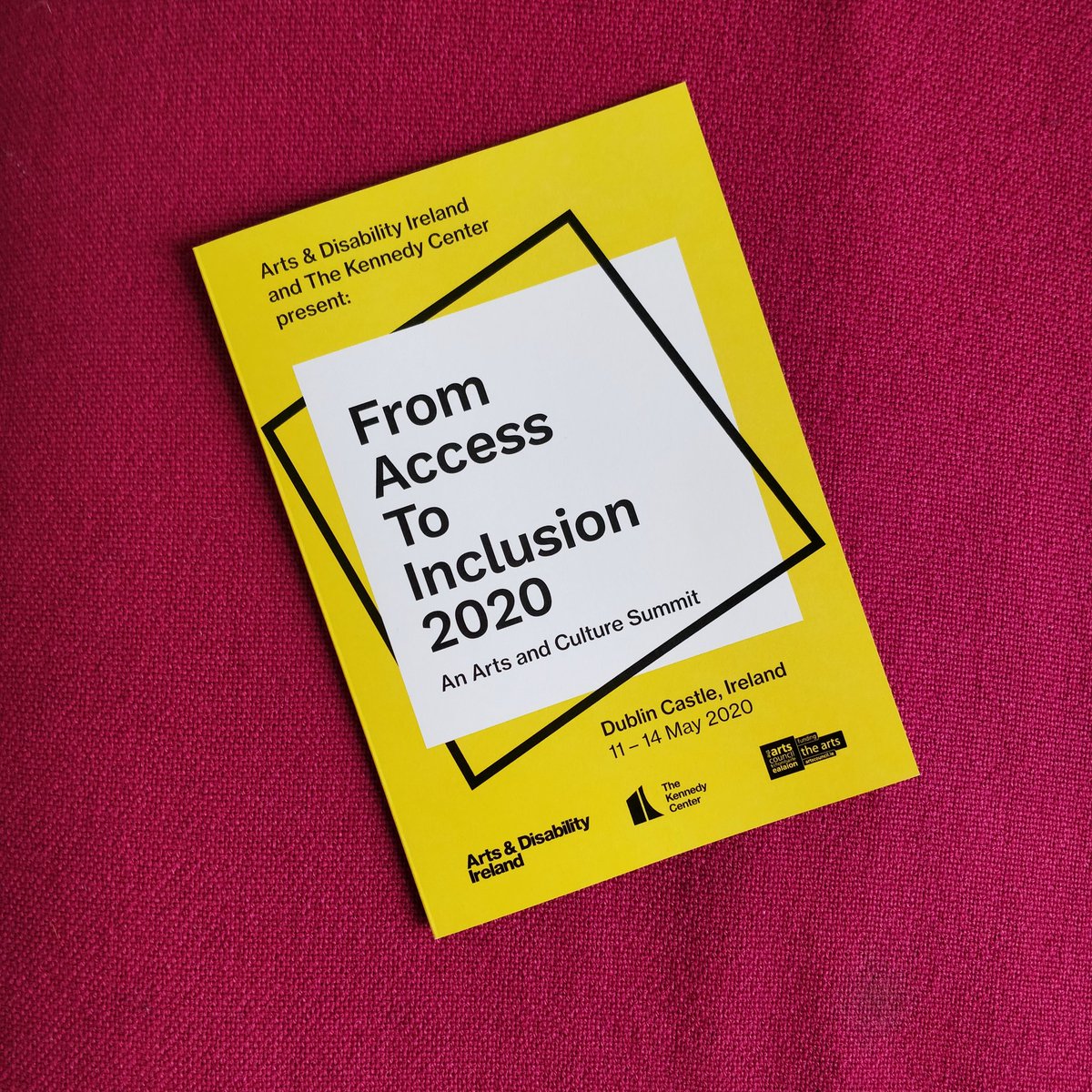 Smacca_1's tweet photo. Fair play to @PadraigNaughton and all the team at @ADIarts - they've sent us these lovely leaflets for the #ADISummit2020 in Dublin in May, which by the way is going to be brilliant. Imagine what we could achieve if we really included everyone! #ArtsForEveryone #CreatingInclusion https://t.co/nQtb5JOYjz
