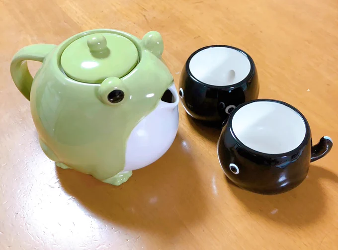 思わず買ってしまったティーセット!カエルの親子かわいすぎませんか? 