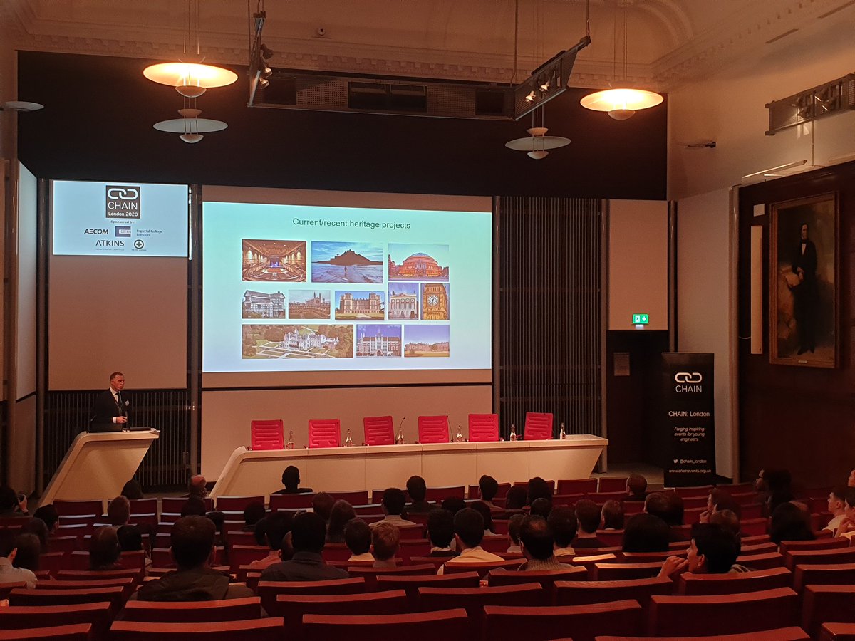IMechE's tweet photo. Andy Nicholson, the founder and Director of the Fire Surgery, had a fitting introduction to his talk this morning! He is responsible for developing fire strategies for some of the most high profile buildings - including the Millennium Dome #CHAIN2020 https://t.co/wCx1omw9Ei