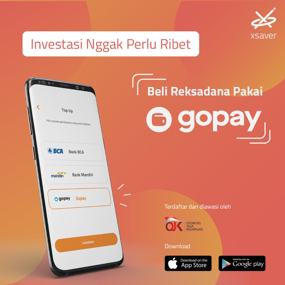 xsaver_xdana's tweet image. Top Up reksadana di Xsaver sekarang lebih mudah! Kamu sekarang sudah bisa top up lewat Gopay

__
#KecilTapiPasti #WinTomorrow #Xdana #Xsaver #aplikasireksadana #yareksadanaaja #investasi #reksadana #nabungreksadana #nabungsaham