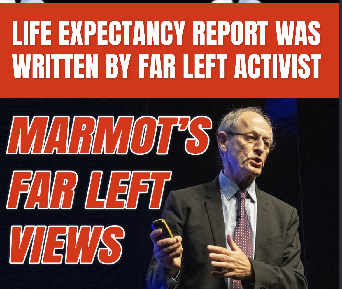 Researching population health is now ‘far left activism’! 
The ironic thing is that such headlines try to convince the very people <a href="/MichaelMarmot/">Sir Michael Marmot</a>’s report is advocating for. What sort of activism do you call turning people against themselves? 🤔