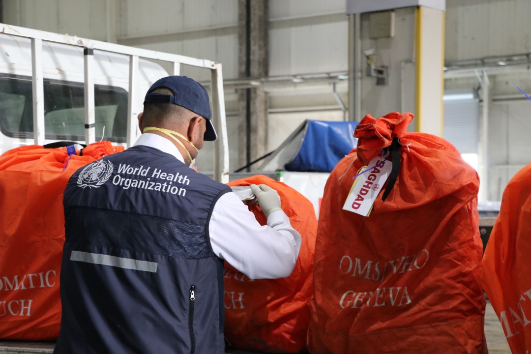 cahamelmann's tweet photo. We are now bringing the fifth round of @WHO #COVID19 test kits and emergency equipment despite difficulties due to flight restrictions. 
Thanks to @WHOIraq in #Baghdad they are flying to #Tehran.
@DrTedros @saeednamaki @MohsenAsadilari @WHOEMRO @drjahanpur @UN_Iran https://t.co/zUdeSPXVNV