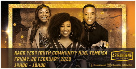 as_bangene's tweet photo. Literally one hour to go. Y'all ready??? At 2pm - @Yes4YouthZA ,Tembisa. #asbangene #letsdothis #launch https://t.co/ovrSQlv2GQ