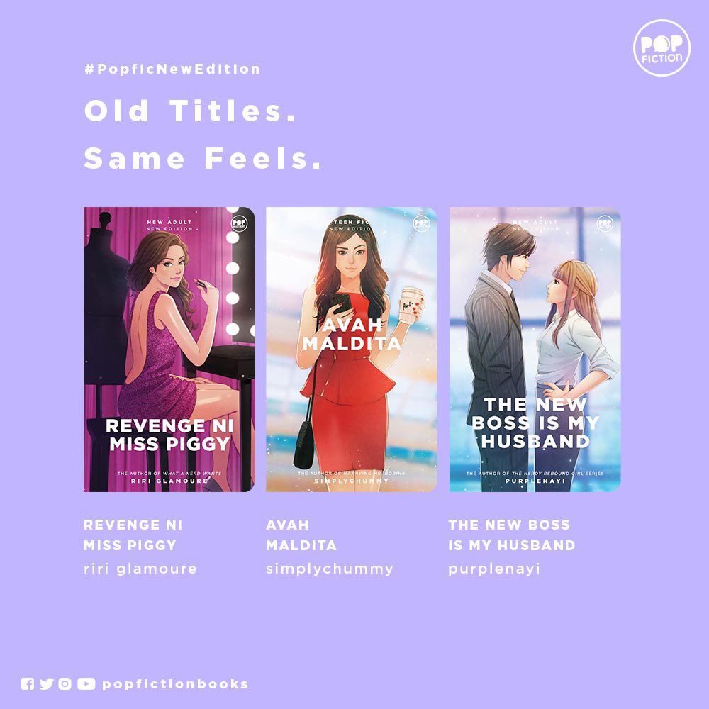PopFictionBooks's tweet photo. Pop Fiction makeovers coming at you, #PopFictionatics! Available soon in bookstores and Lazada. #PopFicNewEdition https://t.co/qhnv5toNk4