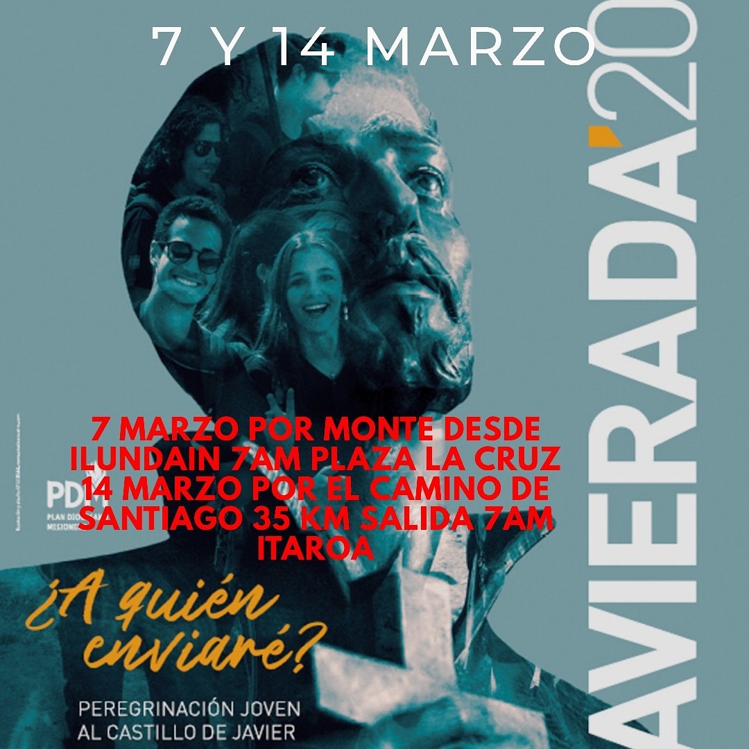Javierada 7 y 14 marzo 7 marzo por monte 14 por camino de Santiago salida 7.00
