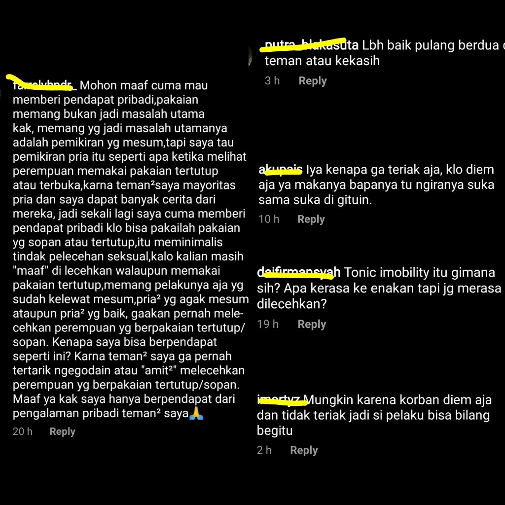 "Feminis ribet, bahas patriarki, relasi kuasa atau kekerasan seksual melulu!"

Ya iya lah ribet, soalnya masih banyak yg modelan gini setiap denger kasus pelecehan. Bikin emosi!!!!!