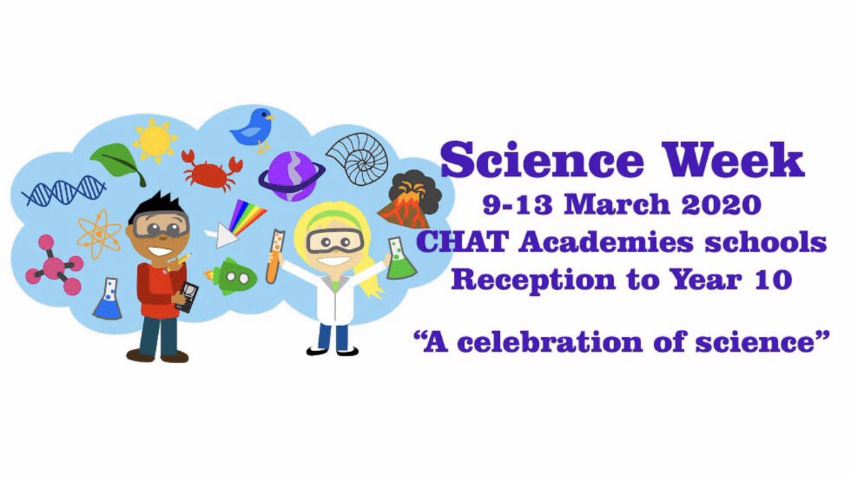 Over 2,000 young people across the 5 schools in our Trust will be taking part in Science Week 9-13 March. We are excited to be taking part! Check out a brief video from the lead of the CHAT science committee. To watch click the link! 

youtube.com/embed/nFuAEXUh…