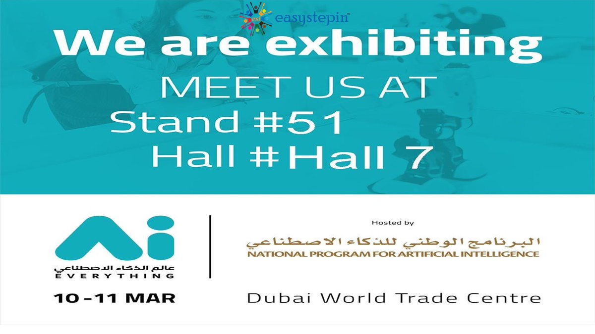 easystepin's tweet photo. Come & Meet us at #Hall7 #Stand51
#EasyStepIn #AiEverything
#AiEverything2020 #dubai #worldtradecentre https://t.co/qYuO1JIK8D