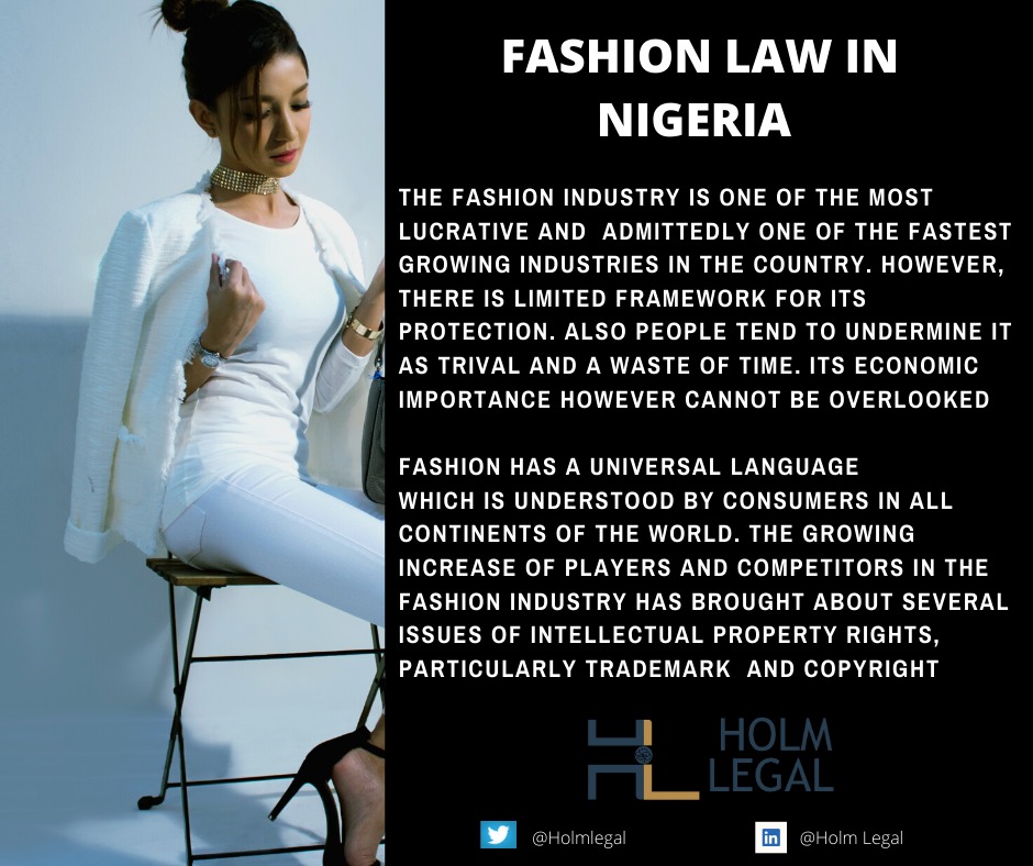 HolmLegal's tweet photo. Our sizzling segment Fashion, Entertainment &amp; Sports! 
FASHION LAW!
It is erroneously believed that fashion law is subsumed under Intellectual property but our new segment would show that Fashion Law is more than IP protection.
#fashiontrend #fashionblogger #holmlegal #FESFriday https://t.co/qXP8gxMvjx